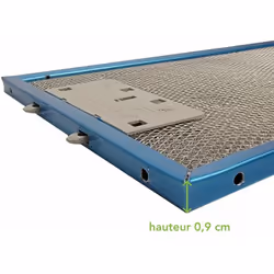 Filtre métal compatible pour hotte WHIRLPOOL, IKEA WHIRLPOOL, ARISTON HOTPOINT, IGNIS, INDESIT Dimensions : 535x178x9 mm 4812 ...