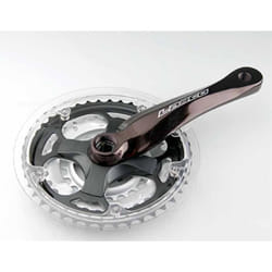 Pédalier VTT - Lasco - 42-32-22D - Aluminium - 170 mm - Pare-chaîne démontable