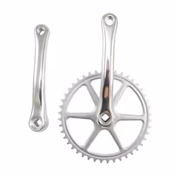 Pédalier Monovitesse - Lasco - 44D - Aluminium Argent - 170 mm - Axe Carré