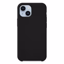 Coque silicone Soft Touch - Apple - iPhone 14 Plus - Noir - Antichoc - Recharge sans fil