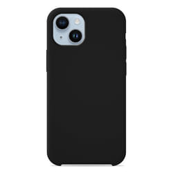 Coque silicone Soft Touch - Apple - iPhone 14 Plus - Noir - Antichoc - Recharge sans fil