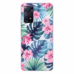 Coque en silicone - Compatible Xiaomi Redmi Note 11 Pro Plus 5G - design tropical aquarelle