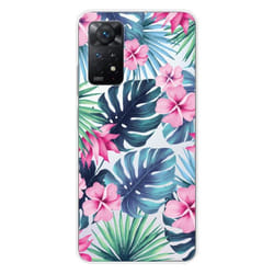 Coque en silicone - Compatible Xiaomi Redmi Note 11 Pro Plus 5G - design tropical aquarelle