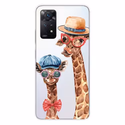 Coque en silicone - Compatible Xiaomi Redmi Note 11 Pro Plus 5G - design funny girafe