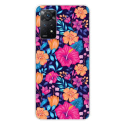 Coque en silicone - Compatible Xiaomi Redmi Note 11 Pro Plus 5G - design fleurs exotiques