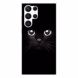 Coque en silicone - Compatible Samsung Galaxy S23 Ultra - design yeux de chat