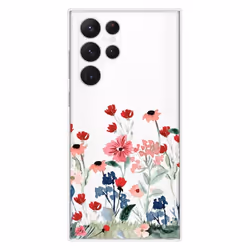 Coque Silicone Imprimée - 1001 Coques - Samsung Galaxy S23 Ultra - Printemps en fleurs - Souple - Transparent