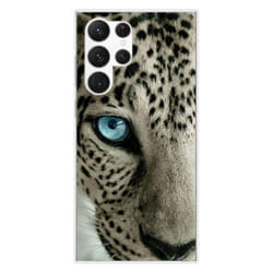 Coque en silicone - Compatible Samsung Galaxy S23 Ultra - design oeil de leopard