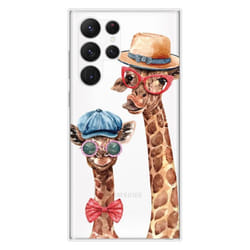 Coque en silicone - Compatible Samsung Galaxy S23 Ultra - design funny girafe