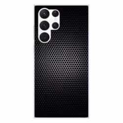 Coque en silicone - Compatible Samsung Galaxy S23 Ultra - design dark metal