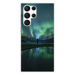 Coque en silicone - Compatible Samsung Galaxy S23 Ultra - design aurores boreales