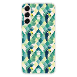 Coque en silicone - Compatible Samsung Galaxy S23 Plus - design toucan losange