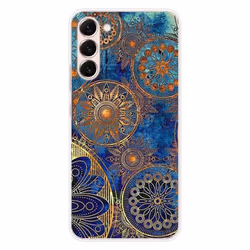 Coque en silicone - Compatible Samsung Galaxy S23 Plus - design mandalla bleu