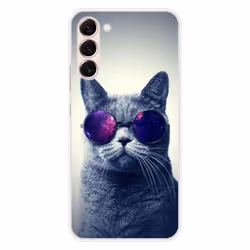 Coque en silicone - Compatible Samsung Galaxy S23 Plus - design chat a lunette
