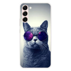 Coque en silicone - Compatible Samsung Galaxy S23 Plus - design chat a lunette