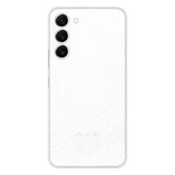 Coque en silicone - Compatible Samsung Galaxy S23 - design mandala blanc