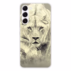 Coque en silicone - Compatible Samsung Galaxy S23 - design lionne