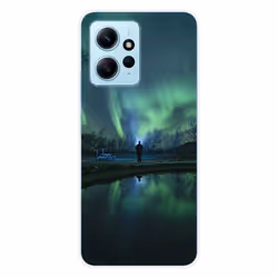 Coque en silicone - Compatible Xiaomi Redmi Note 12 4G - design aurores boreales