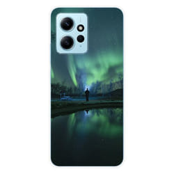 Coque en silicone - Compatible Xiaomi Redmi Note 12 4G - design aurores boreales