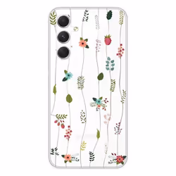 Coque en silicone - Compatible Samsung Galaxy A54 5G - design montee de fleurs