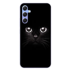 Coque en silicone - Compatible Samsung Galaxy A34 5G - design yeux de chat