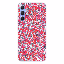 Coque en silicone - Compatible Samsung Galaxy A34 5G - design liberty wiltshire rouge