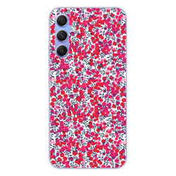 Coque en silicone - Compatible Samsung Galaxy A34 5G - design liberty wiltshire rouge