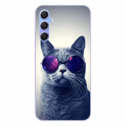 Coque en silicone - Compatible Samsung Galaxy A34 5G - design chat a lunette