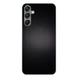 Coque en silicone - Compatible Samsung Galaxy A24 4G - design dark metal