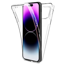 Coque intégrale 360°- Compatible Apple iPhone 14 Pro Max – Double protection transparente
