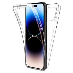 Coque intégrale 360°- Compatible Apple iPhone 14 Pro – Double protection transparente