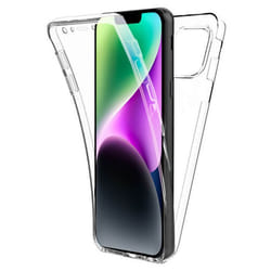 Coque intégrale 360°- Compatible Apple iPhone 14 Plus – Double protection transparente