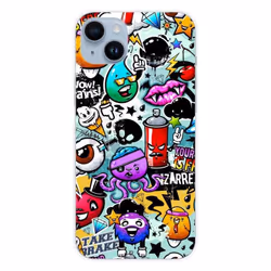 Coque en silicone - Compatible Apple iPhone 15 Plus - design graffiti 2