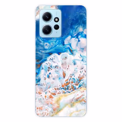 Coque en silicone - Compatible Xiaomi Redmi Note 12 4G - design marbre ocean