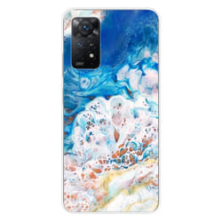 Coque en silicone - Compatible Xiaomi Redmi Note 11 Pro Plus 5G - design marbre ocean