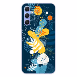 Coque en silicone - Compatible Samsung Galaxy A34 5G - design sea flowers