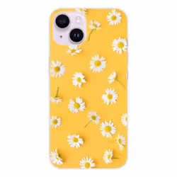 Coque Silicone Imprimée - 1001 Coques - iPhone 14 - Marguerittes - Souple - Protection Optimale