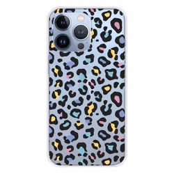 Coque en silicone - Compatible Apple iPhone 13 Pro - design leopard colore