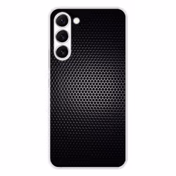 Coque en silicone - Compatible Samsung Galaxy S23 - design dark metal