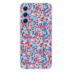 Coque en silicone - Compatible Samsung Galaxy A34 5G - design liberty wiltshire bleu