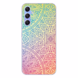 Coque en silicone - Compatible Samsung Galaxy A34 5G - design mandala pastel