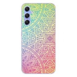 Coque en silicone - Compatible Samsung Galaxy A34 5G - design mandala pastel