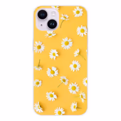 Coque Silicone Imprimée - 1001 Coques - iPhone 15 - Motif Marguerittes - Protection Optimale - Souple