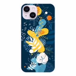 Coque en silicone - Compatible Apple iPhone 15 - design sea flowers