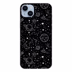 Coque en silicone - Compatible Apple iPhone 15 Plus - design galaxy draw