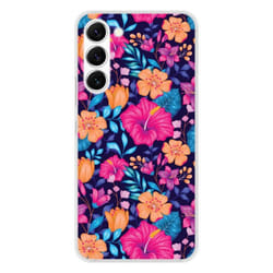 Coque Silicone Imprimée - 1001 Coques - Samsung Galaxy S23 - Fleurs Exotiques - Souple - Transparent