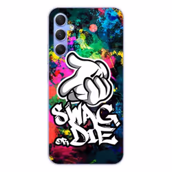 Coque en silicone - Compatible Samsung Galaxy A34 5G - design swag or die