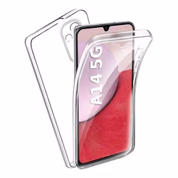 Coque intégrale 360°- Compatible Samsung Galaxy A14 5G Galaxy A14 4G – Double protection transparente