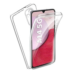 Coque intégrale 360°- Compatible Samsung Galaxy A14 5G Galaxy A14 4G – Double protection transparente