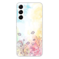 Coque en silicone - Compatible Samsung Galaxy S23 - design watercolor flowers